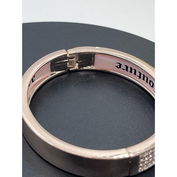 Juicy Couture Vintage Rose Gold Pave Crystal Bangle Bracelet - Picture 6 of 11